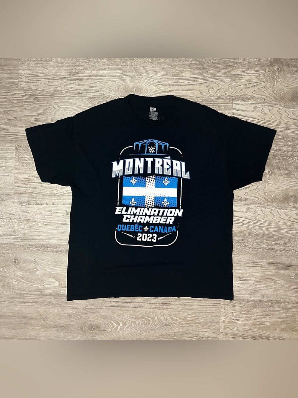 2023 WWE Montreal Elimination Chamber Black Graphic T-Shirt